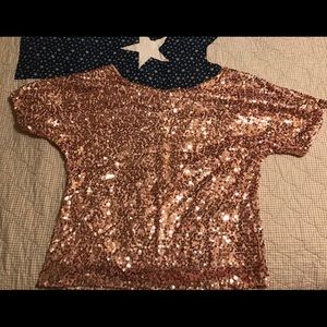 Sequin crop top.
